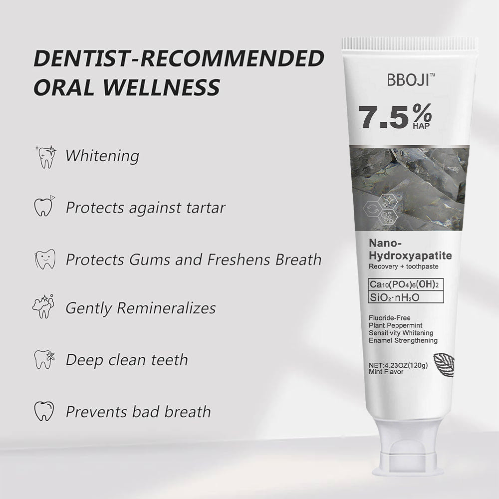 🔥🔥Final 12 Hours: 60%OFF🎁 BBOJI™ Fluoride-Free Hydroxyapatite Toothpaste 💎 Your Smile, Naturally Brighter!(副本)