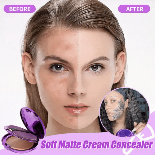 Final 3 Hours: 60%OFF-Evanesce Soft Matte Cream Concealer with Brush FREE !