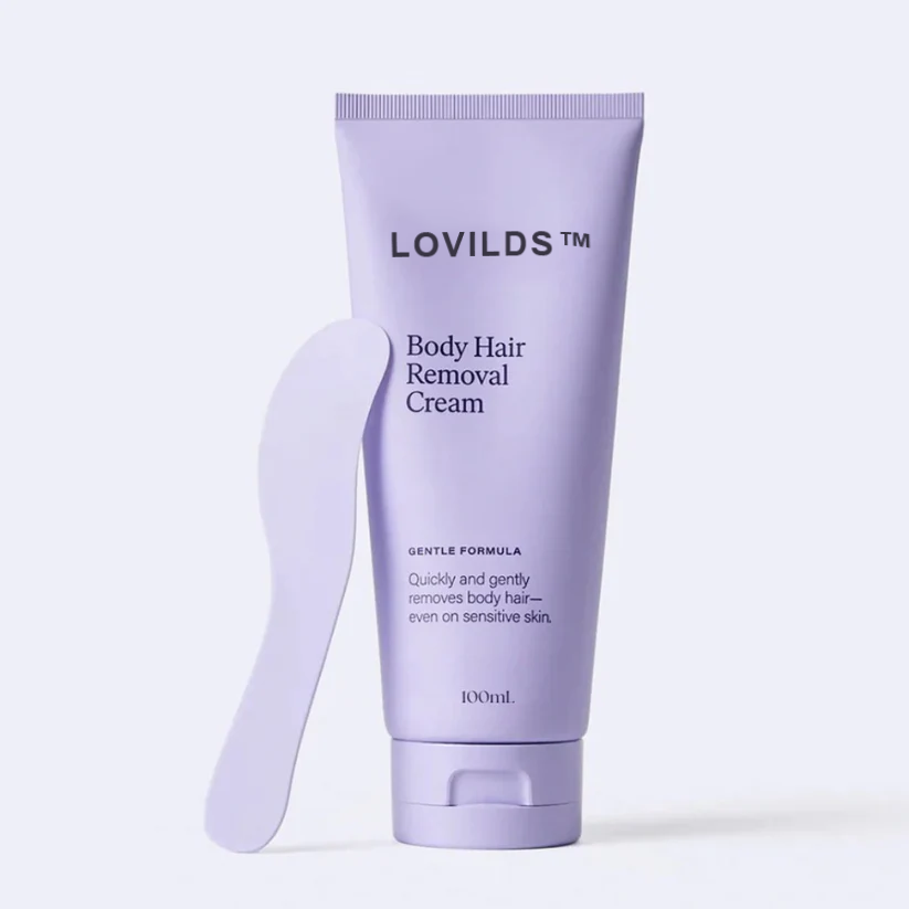 LOVILDS™7-in-1 Gentle Hair Removal Cream that hydrates, brightens & exfoliates – all while removing hair in minutes.