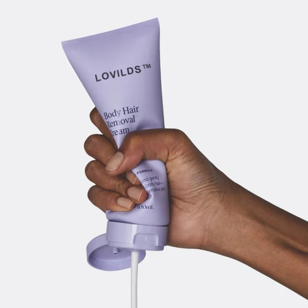 LOVILDS™7-in-1 Gentle Hair Removal Cream that hydrates, brightens & exfoliates – all while removing hair in minutes.