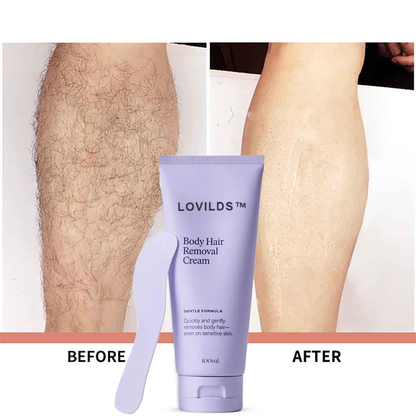 LOVILDS™7-in-1 Gentle Hair Removal Cream that hydrates, brightens & exfoliates – all while removing hair in minutes.